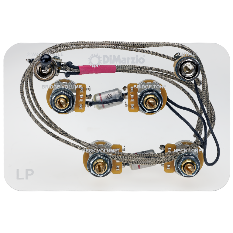 DIMARZIO | DIMC93 | Les Paul Long Shaft Wiring Harness. DIMARZIO | DIMC93 | Les Paul Long Shaft Wiring Harness.